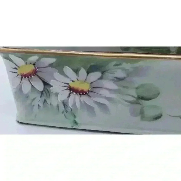 Antique Limoges Large Trinket Jewelry Box PL France Hand Painted Daisy Vintage - Picture 6 of 10
